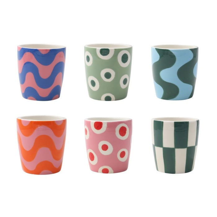 Valentina Ceramic Mugs (6-pieces set)