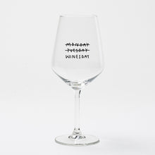 Load image into Gallery viewer, "Monday Tuesday Winesday" wine glass by Johanna Schwarzer × selekkt

