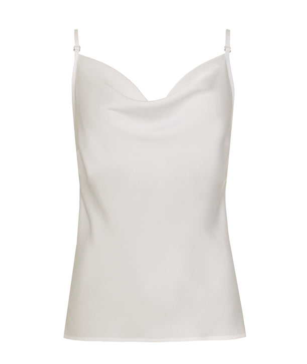 White Satin Drapes Top