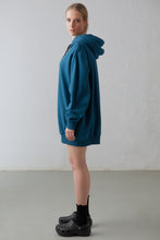 Load image into Gallery viewer, Bussin’ Hooded Sweater Dress (Petrol)
