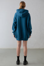 Load image into Gallery viewer, Bussin’ Hooded Sweater Dress (Petrol)
