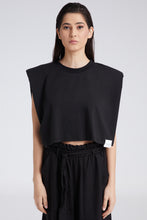Load image into Gallery viewer, Rhea Cropped T-Shirt (Black)

