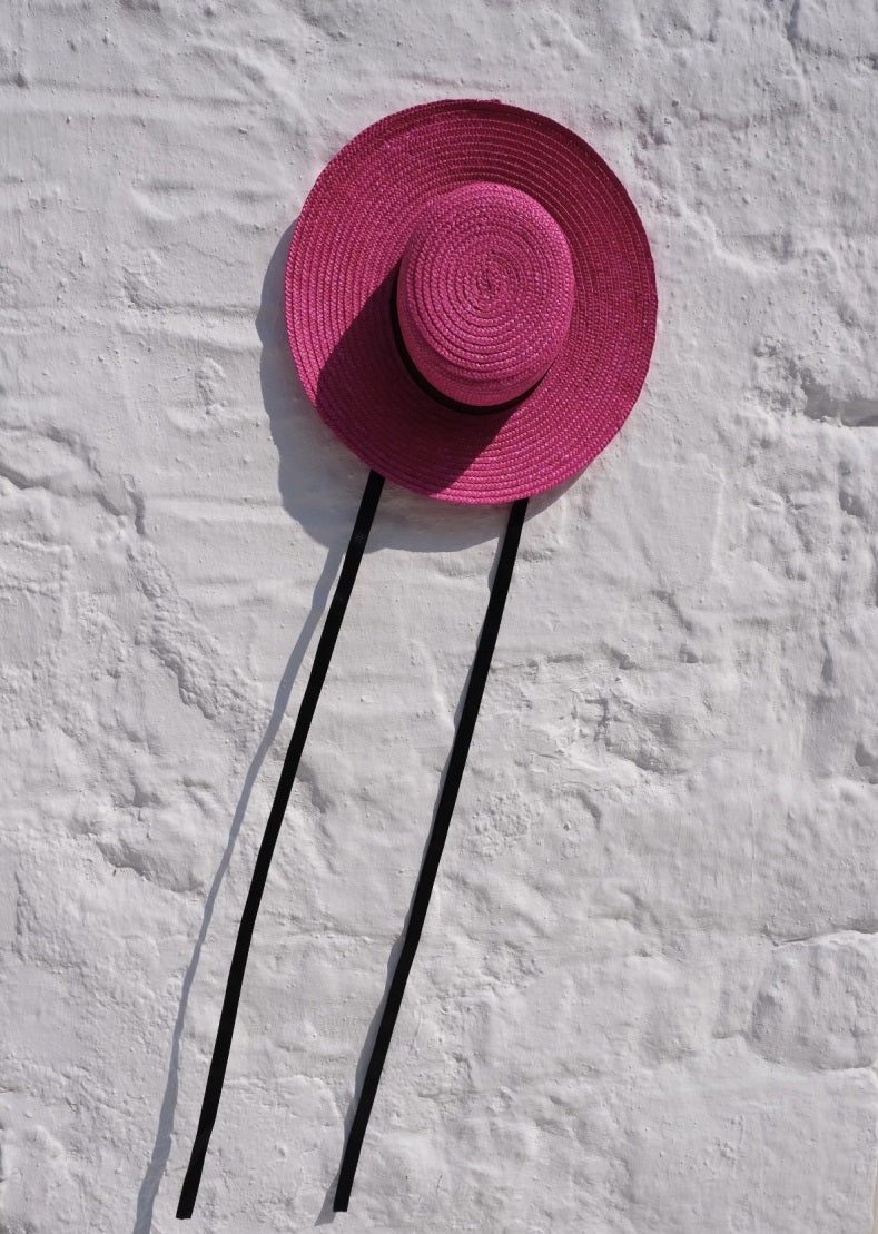 Rialto Straw Hat (Fuchsia)